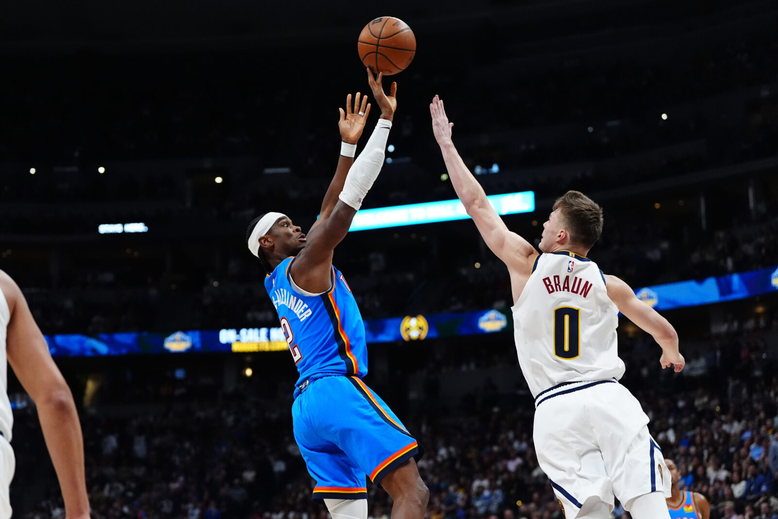 Denver Nuggets fall behind Oklahoma City Thunder in the second quarter and never recover, losing 102-87