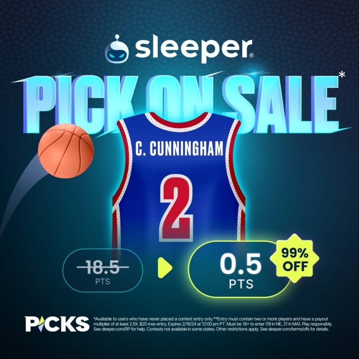 Sleeper Promo Code Tonight on Cade Cunningham